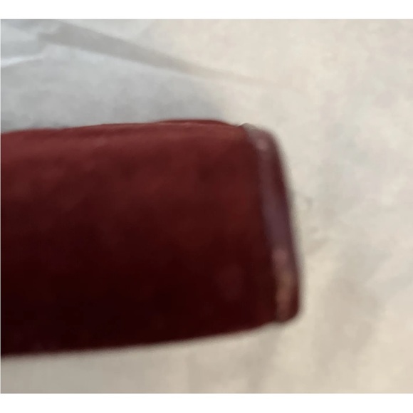 Cartier Suede Large Vintage Bordeaux Color Clutch RARE